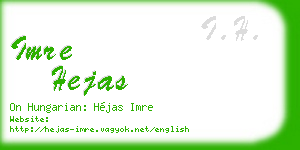 imre hejas business card