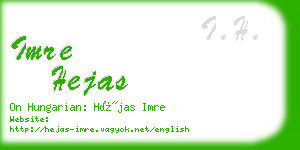 imre hejas business card